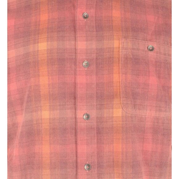 Tommy Bahama Men's Big & Tall 4XB Red Sail Coastline Cord Redwood Check Shirt - Picture 3 of 7